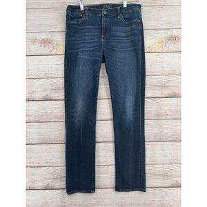 Lucky‎ Brand Brooke Straight Jeans Women's Size 14/32 Blue Dark Wash Denim